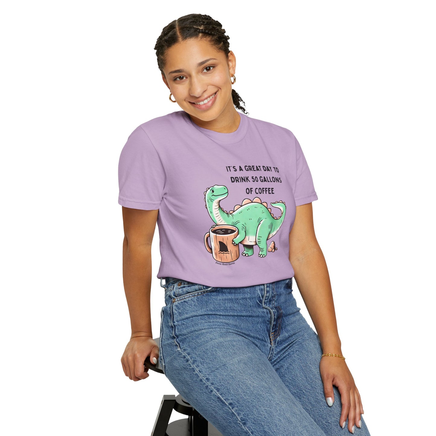 50 Gallons of Coffee Dinosaur Tshirt
