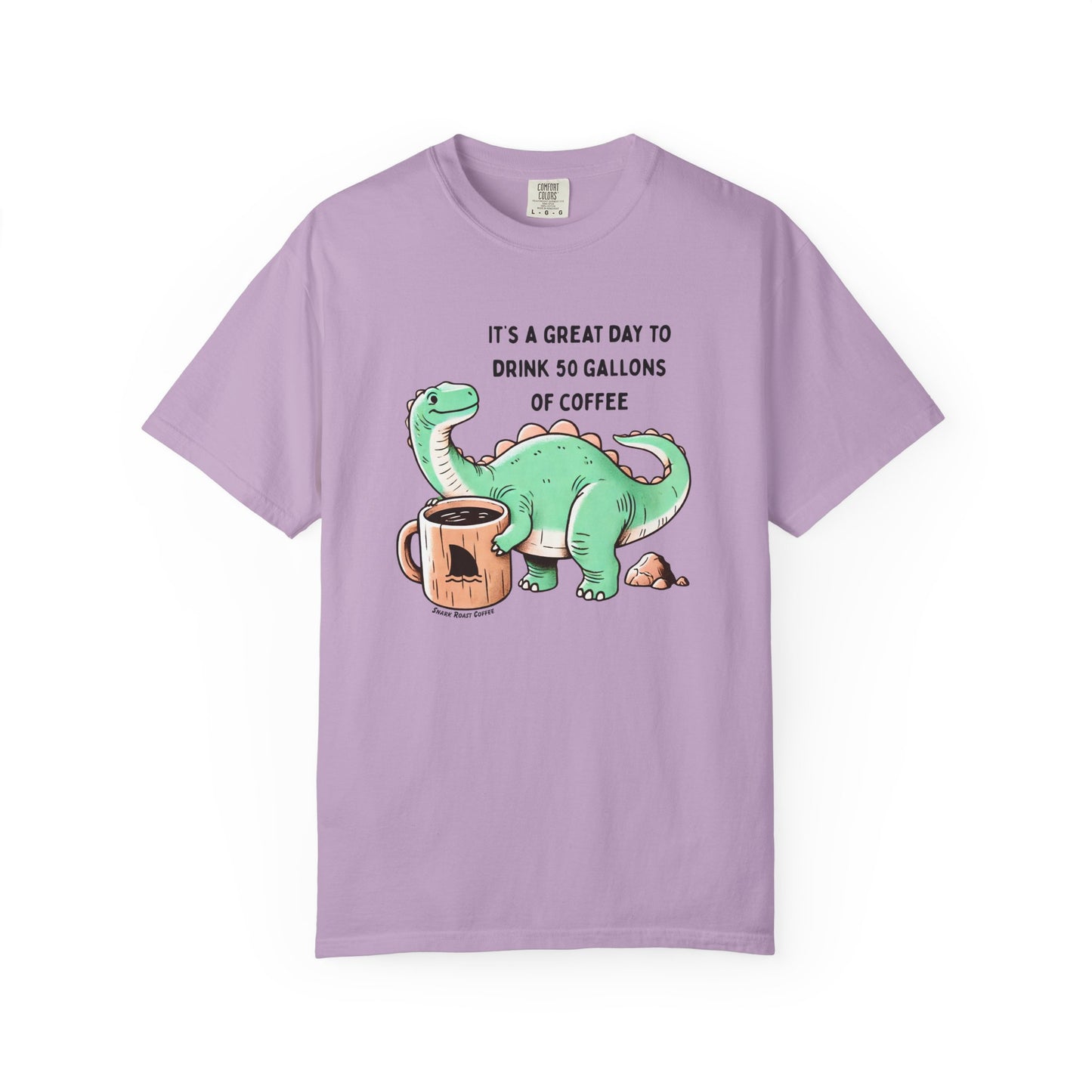 50 Gallons of Coffee Dinosaur Tshirt