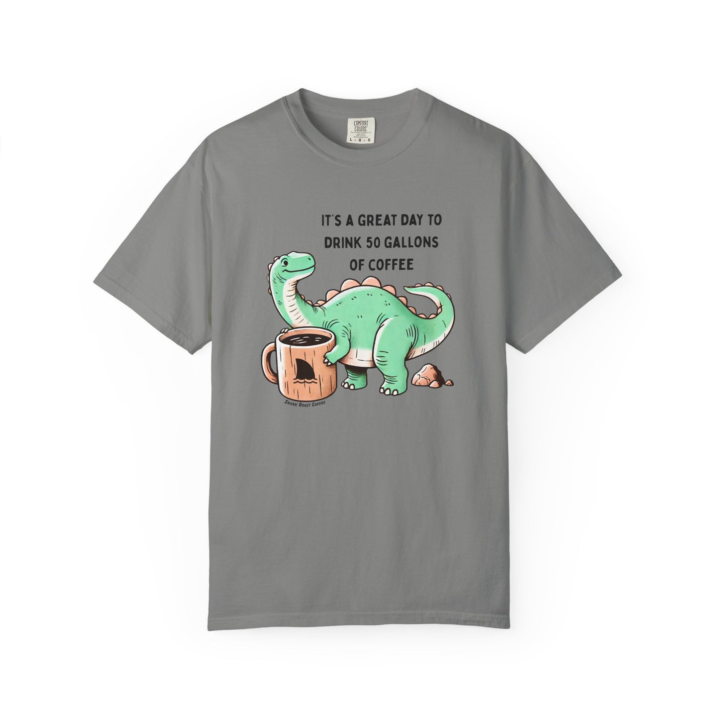 50 Gallons of Coffee Dinosaur Tshirt