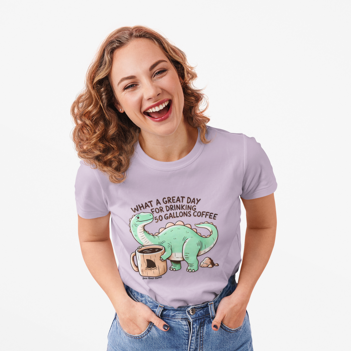50 Gallons of Coffee Dinosaur Tshirt