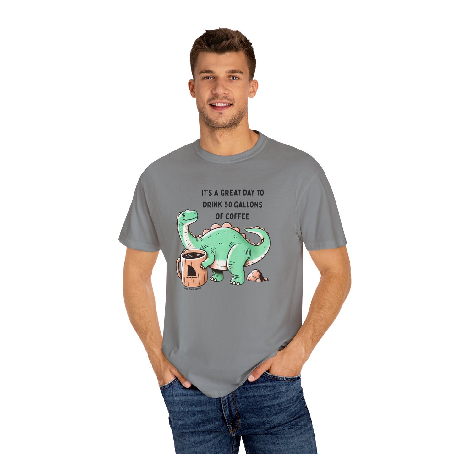 50 Gallons of Coffee Dinosaur Tshirt